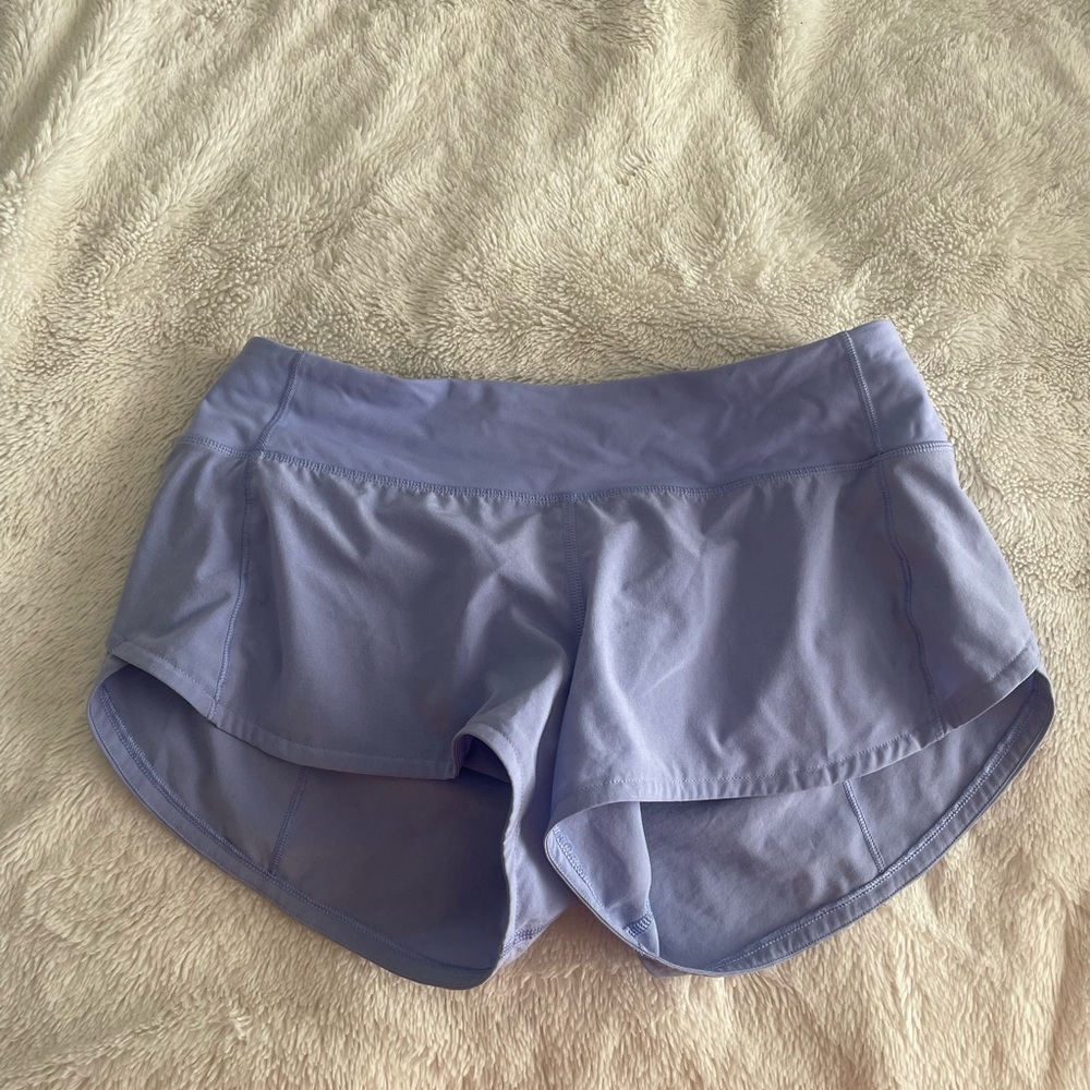 Purple lululemon speed up 2”5 shorts